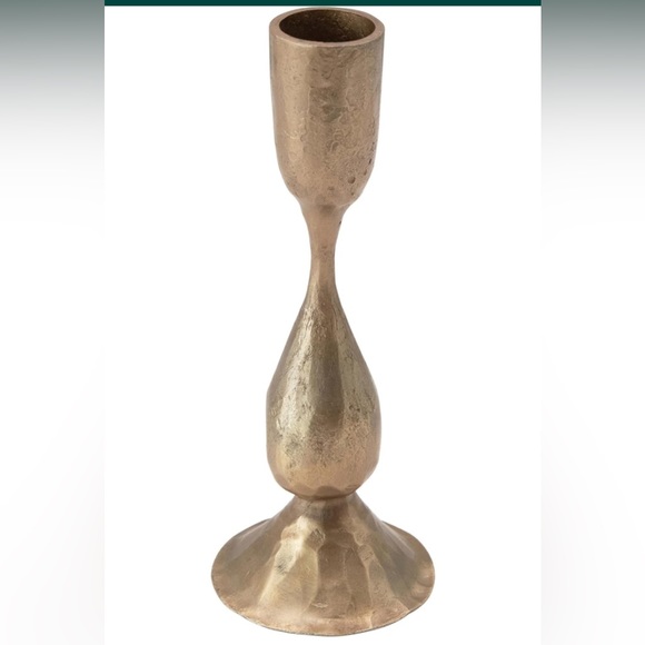 Creative Co-Op Hand-Forged Metal Taper, Antique Brass Finish Candle Holder - Picture 9 of 12